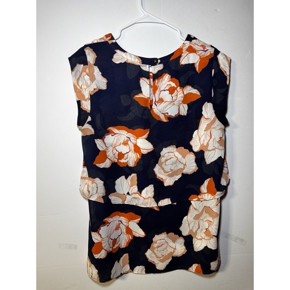 Cabi Women's Floral Print Layered Double Layer Blouse Top Polyester Size M - Picture 3 of 9